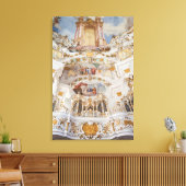 Wieskirche Kerkinterieur Canvas Afdruk (Insitu (Woonkamer))