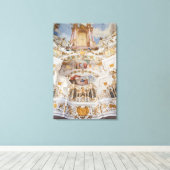 Wieskirche Kerkinterieur Canvas Afdruk (Insitu (Houten vloer))