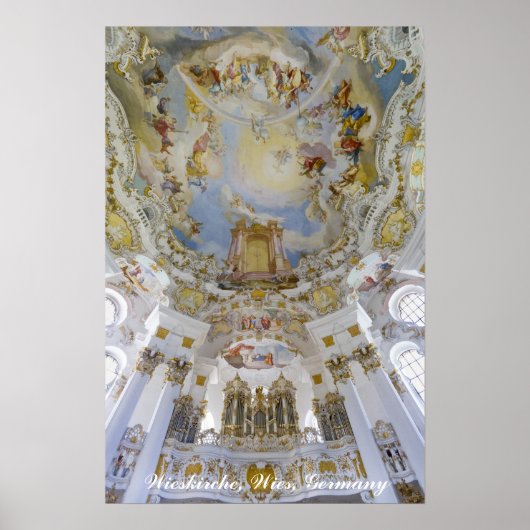 Wieskirche organ, Duitsland Poster (Voorkant)