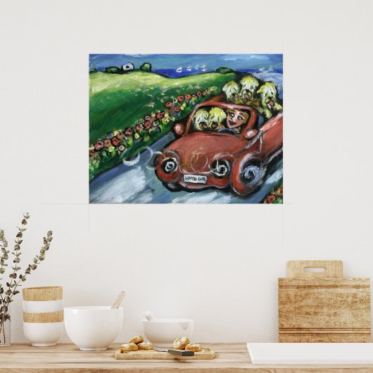 Wieszingende autorijd poster (Keuken)