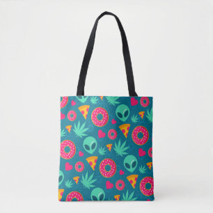 Wiet, Buitenaardse Wezens, Junk Food Tote Bag