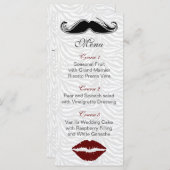 wiet en snor zebra strepen trouwmenu menu (Voorkant / Achterkant)