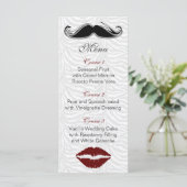 wiet en snor zebra strepen trouwmenu menu (Staand voorkant)