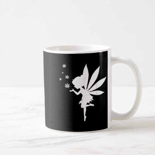 Wiet Fairy Fantasy Leaf Stoner Pot Smoker Koffiemok (Rechts)