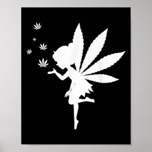 Wiet Fairy Fantasy Leaf Stoner Pot Smoker Poster