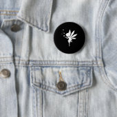 Wiet Fairy Fantasy Leaf Stoner Pot Smoker Ronde Button 5,7 Cm (In situ)