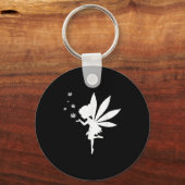 Wiet Fairy Fantasy Leaf Stoner Pot Smoker Sleutelhanger (Voorkant)