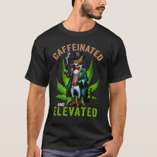 Wiet Koffiedrinker Kattenventilatoren Victoriaans T-shirt
