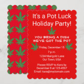 Wiet Leaf Pot Lucky Gepersonaliseerd Kaart (Voorkant / Achterkant)