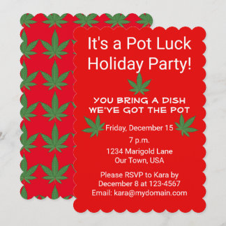 Wiet Leaf Pot Lucky Gepersonaliseerd Kaart