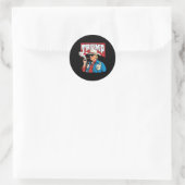 Wiet roken 1 ronde sticker (Tas)