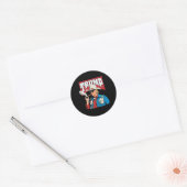 Wiet roken 1 ronde sticker (Envelop)