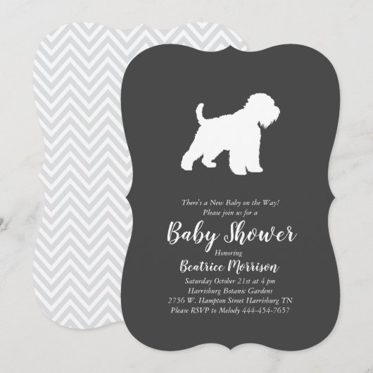 Wiet Terrier Dog Baby shower Geslacht Neutraal Kaart (Voorkant / Achterkant)