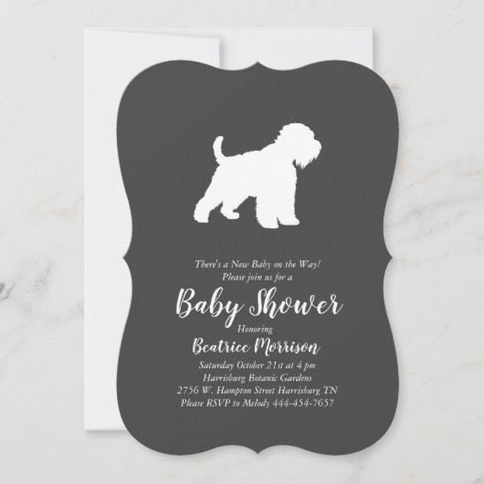 Wiet Terrier Dog Baby shower Geslacht Neutraal Kaart (Voorkant)