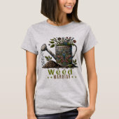 Wiet Warrior Grijs Tuinieren T-shirt (Voorkant)