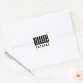wietkop barcode ontwerp ronde sticker (Envelop)
