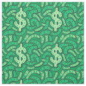 Wievey Green Dollar teken Stof (Swatch)