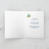 Wife Anniversary, Cute Romantic Parrots, Birds Kaart (Binnen)