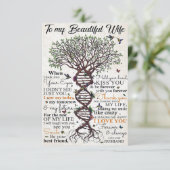 Wife Art To My Beautiful Wife Bedankkaart (Staand voorkant)