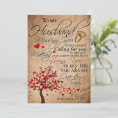 Wife Art To My Husband Missing You Bedankkaart (Staand voorkant)