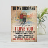 Wife Art To My Husband Never Forget Bedankkaart (Staand voorkant)