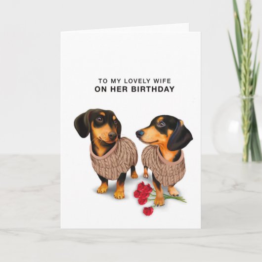 Wife Birthday Card  Kaart (Voorkant)