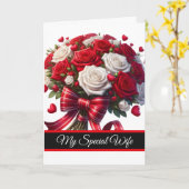 Wife Birthday Card Kaart (Gele Bloem)