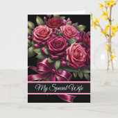 Wife Birthday Card Kaart (Gele Bloem)