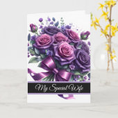 Wife Birthday Card Kaart (Gele Bloem)