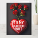 WIFE BIRTHDAY ROZEN ROMANTISCH WENSKAART KAART<br><div class="desc">ROMANTISCHE ROZEN EN KAART VAN HET HARTVROUW</div>