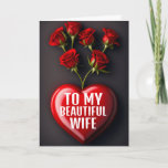 WIFE BIRTHDAY ROZEN ROMANTISCH WENSKAART KAART<br><div class="desc">ROMANTISCHE ROZEN EN KAART VAN HET HARTVROUW</div>