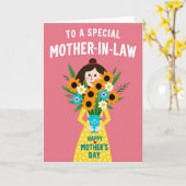 Wife Bloemen Liefde Kaart (Gele Bloem)