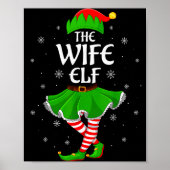 Wife Elf Christmas Family Girls Women Elf Squad Xm Poster (Voorkant)