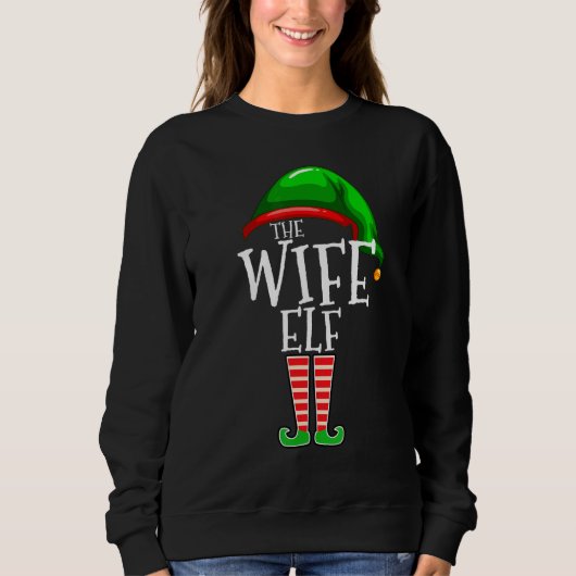 Wife Elf   Family Matching Group Christmas   Coupl Trui (Voorkant)