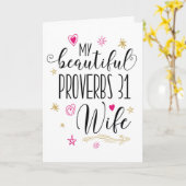Wife Engagement, Religious - Proverbs 31 Wife Kaart (Gele Bloem)