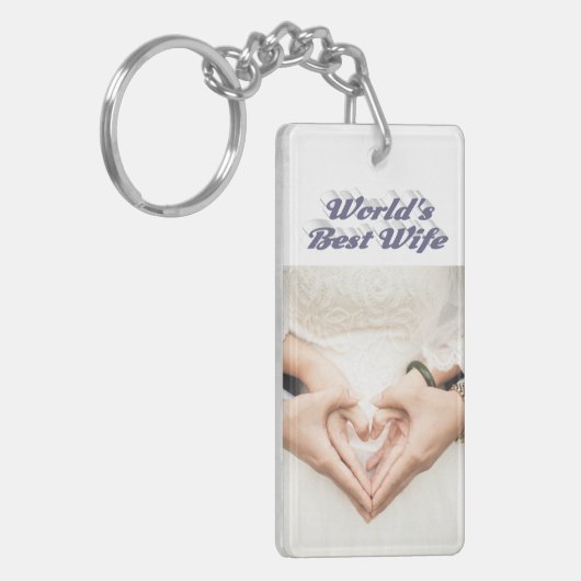 Wife Foto grijs Sleutelhanger (Voorkant Links)