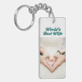 Wife Foto groen Sleutelhanger (Voorkant Links)