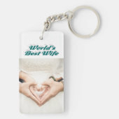 Wife Foto groen Sleutelhanger (achterkant)