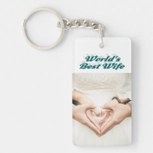 Wife Foto groen Sleutelhanger