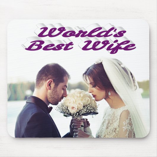 Wife Foto paars Muismat (Voorkant)