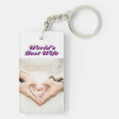 Wife Foto paars Sleutelhanger (achterkant)