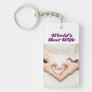 Wife Foto paars Sleutelhanger