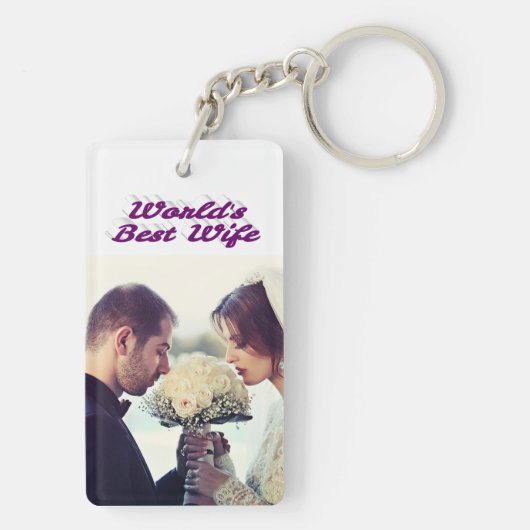 Wife Foto paars Sleutelhanger (achterkant)