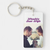 Wife Foto paars Sleutelhanger (Voorkant)