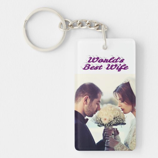 Wife Foto paars Sleutelhanger (Voorkant)