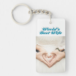 Wife fotosky blue sleutelhanger