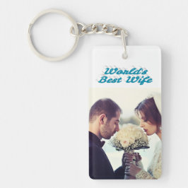 Wife fotosky blue sleutelhanger