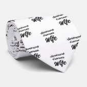 Wife Funny Verloving Weding Party Stropdas (Opgerold)