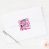 Wife gedicht - Happy Birthday Design Vierkante Sticker (Envelop)