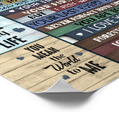 Wife Gift | Brief aan mijn vrouw-liefde van de ech Poster (Hoek)